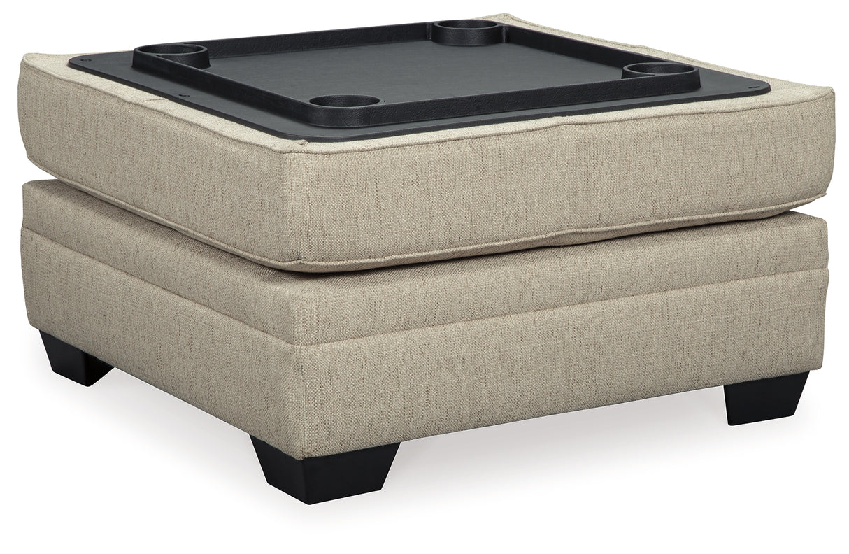 Luxora Bisque Ottoman With Storage