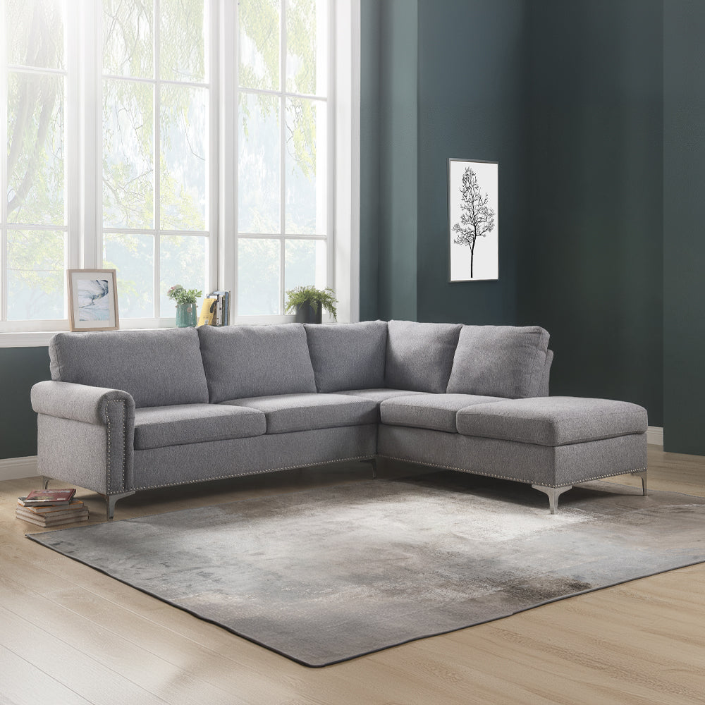 Melvyn Gray Fabric Sectional Sofa