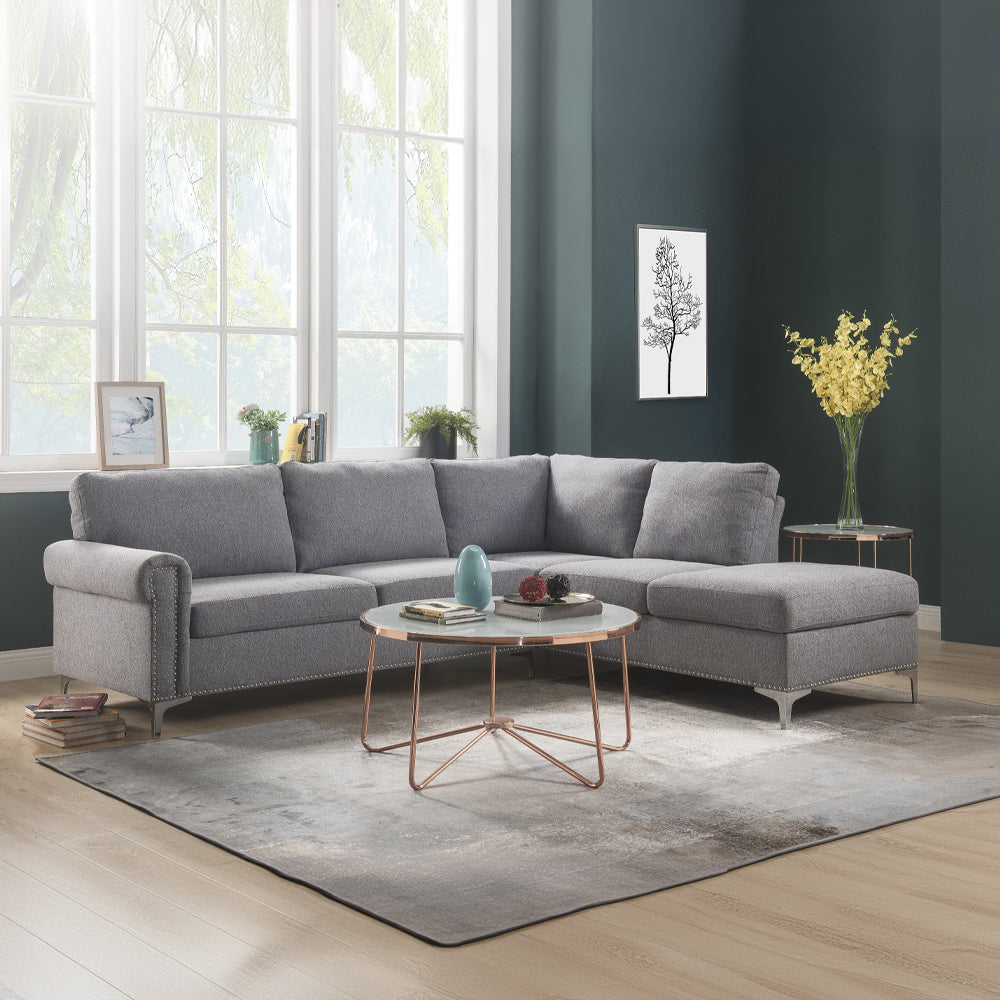 Melvyn Gray Fabric Sectional Sofa