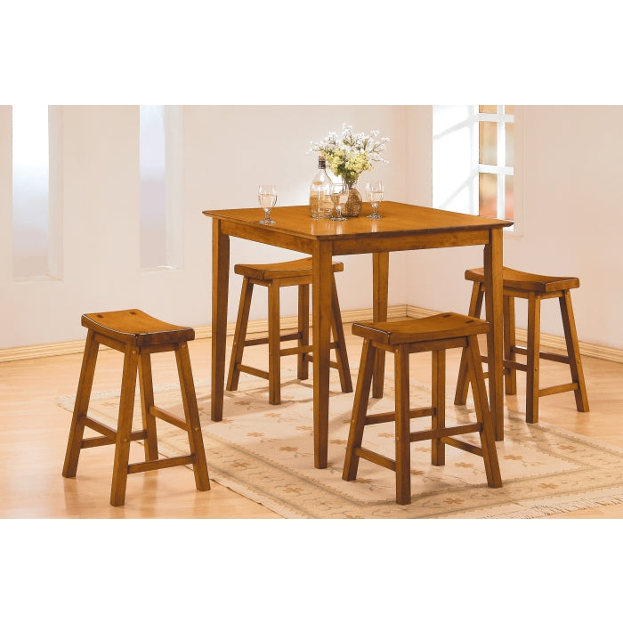 Saddleback Oak Pub Height Stool, RTA, Set of 2