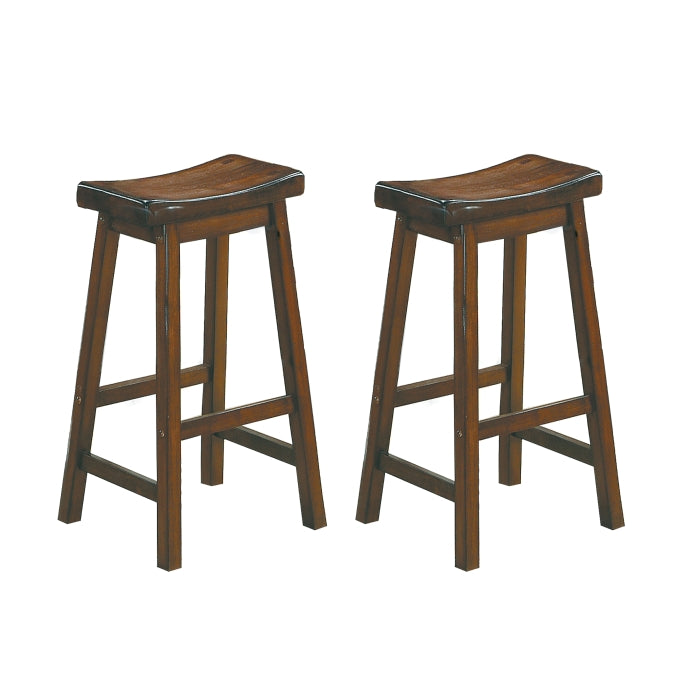 Saddleback Warm Cherry Pub Height Stool, RTA, Set of 2