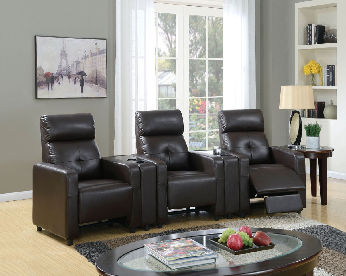 Britten Espresso Synthetic Leather Home Theater