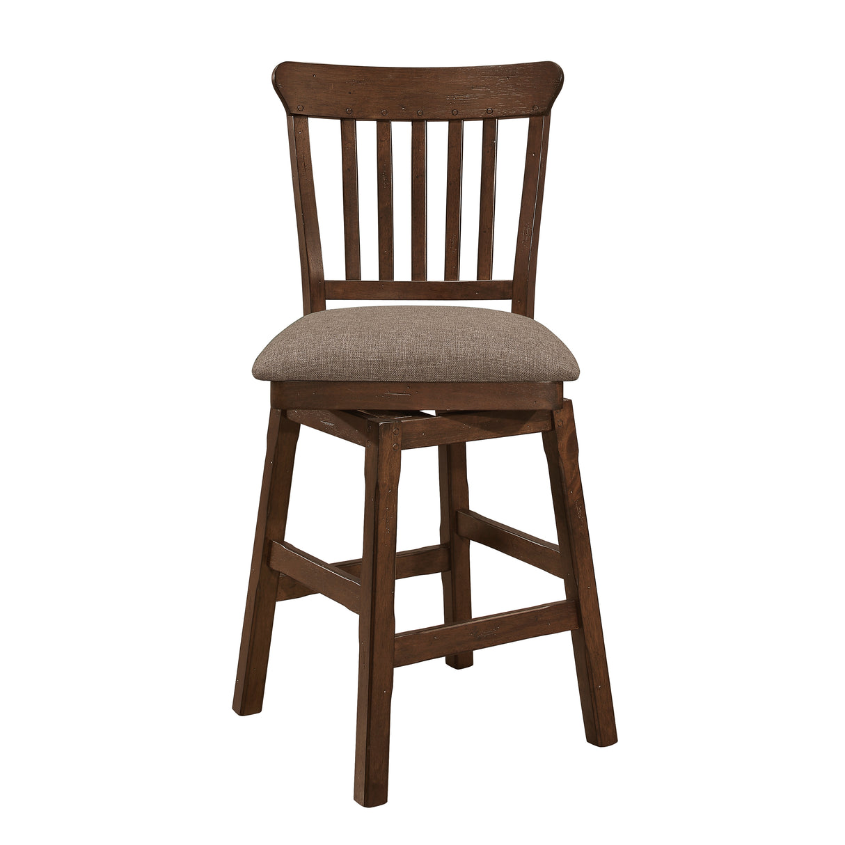 Schleiger Cherry Swivel Counter Chair