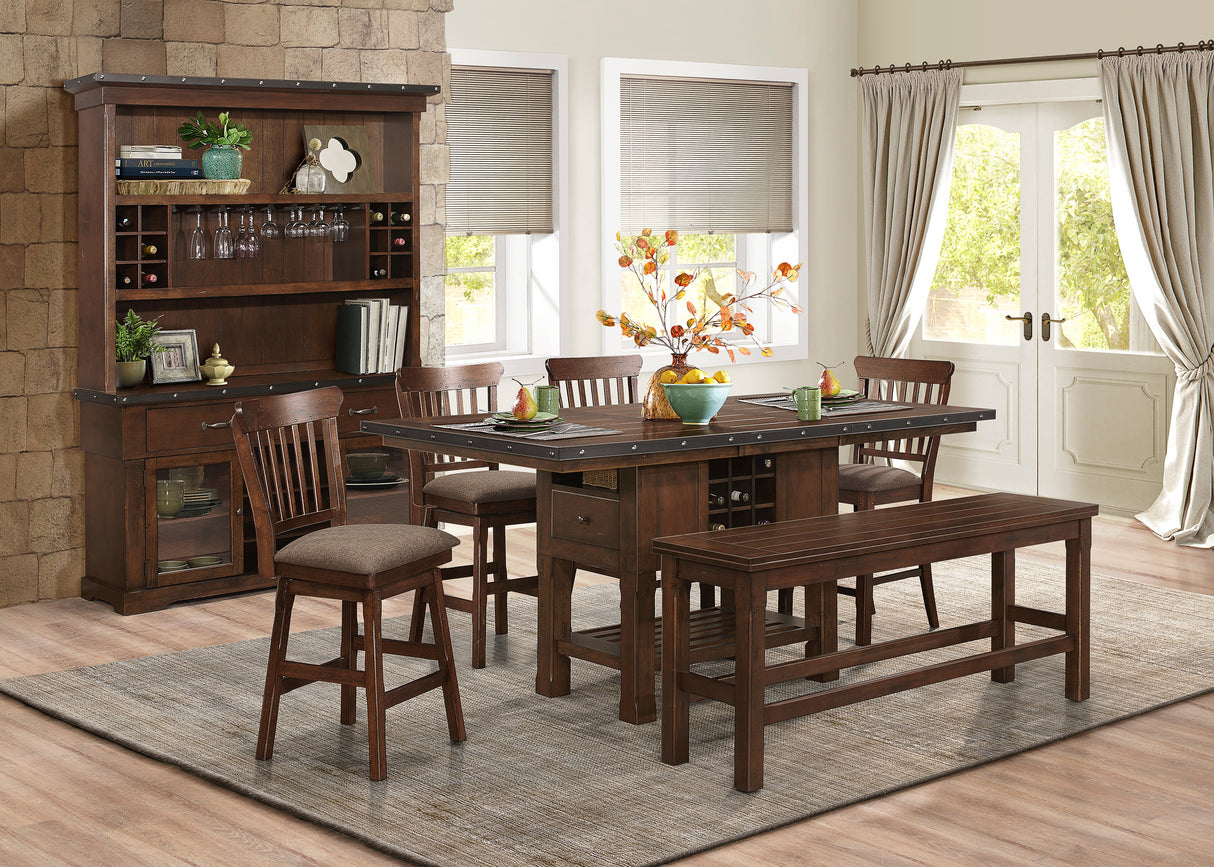 Schleiger Cherry Counter Height Bench