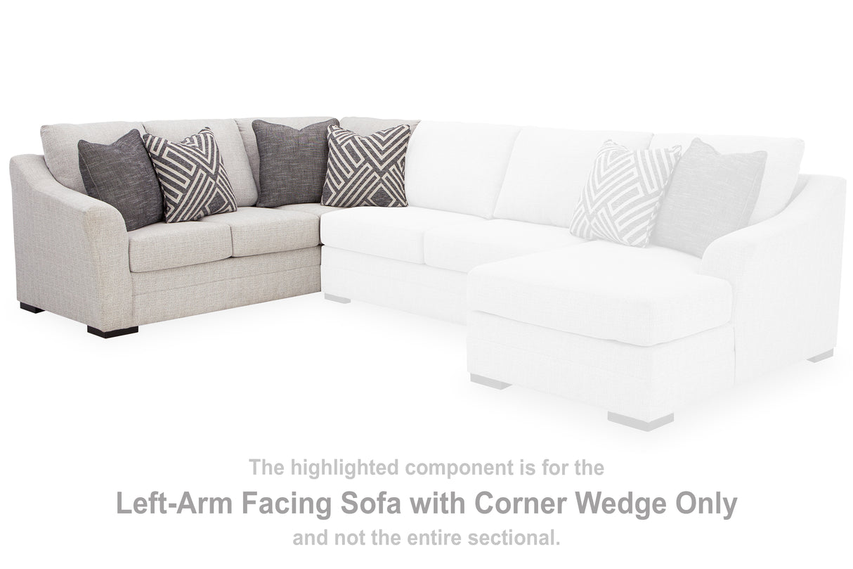 Koralynn Stone Left-Arm Facing Sofa With Corner Wedge