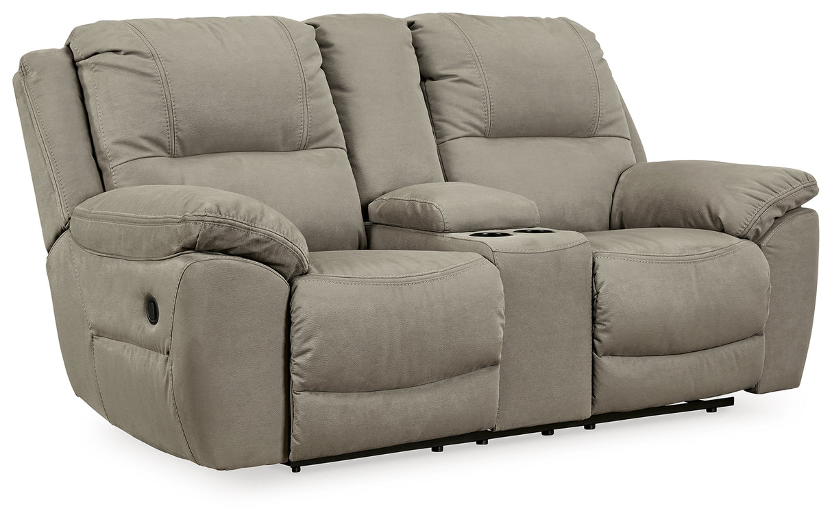 Next-Gen Putty Gaucho Reclining Loveseat With Console