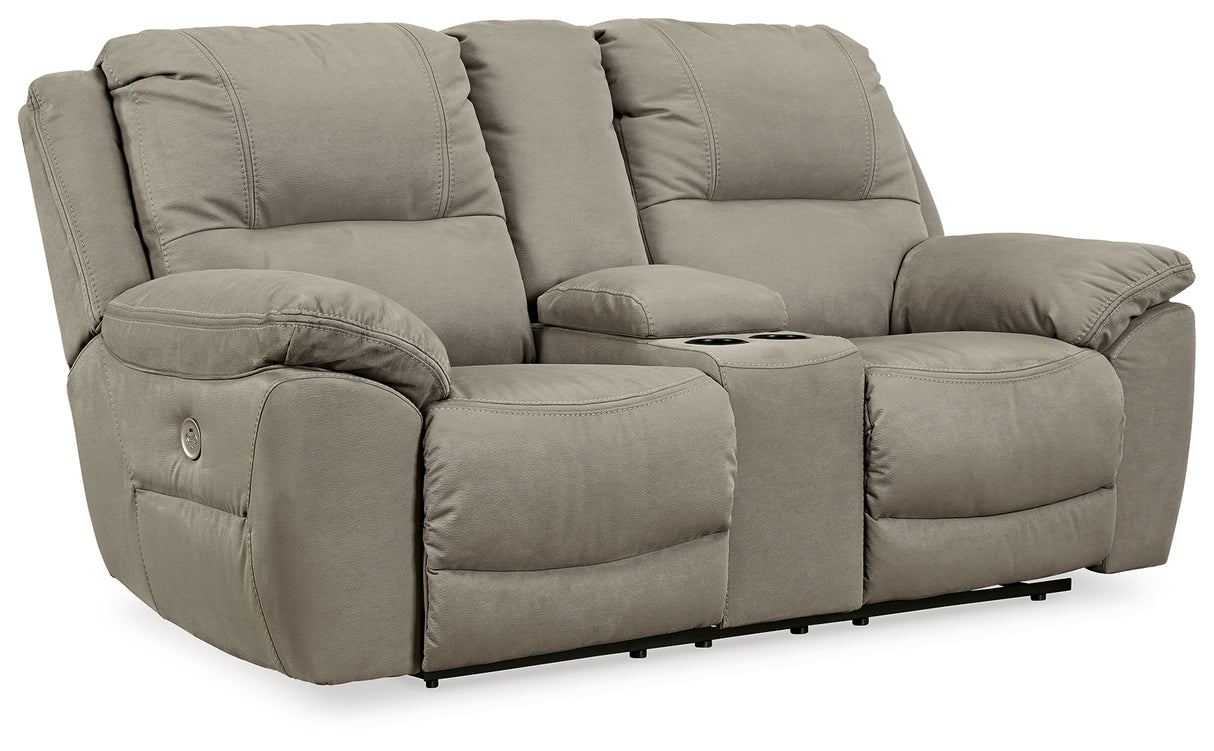 Next-Gen Putty Gaucho Power Reclining Loveseat With Console