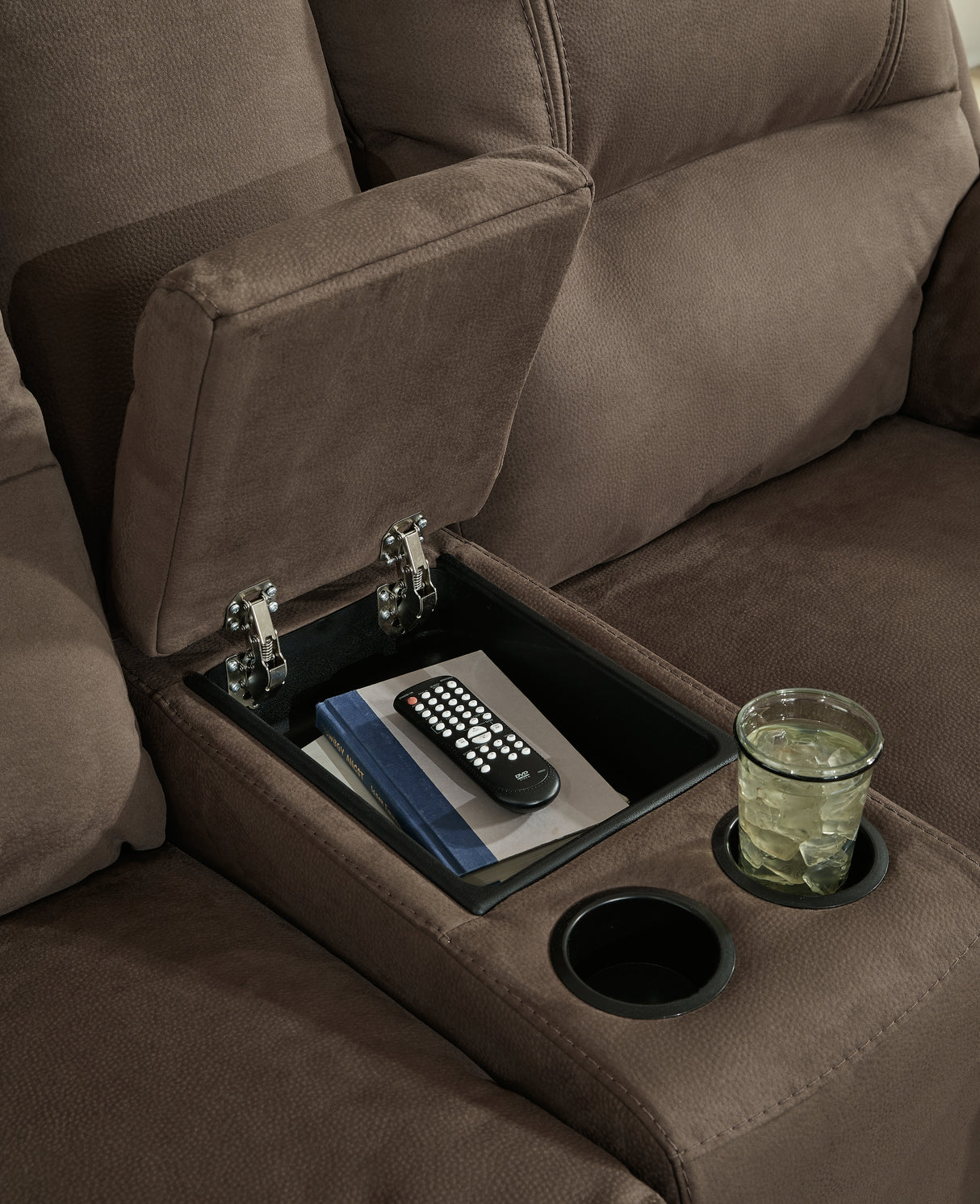 Next-Gen Espresso Gaucho Reclining Loveseat With Console