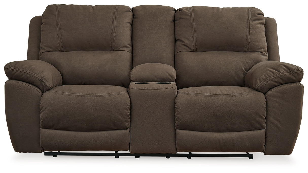 Next-Gen Espresso Gaucho Reclining Loveseat With Console