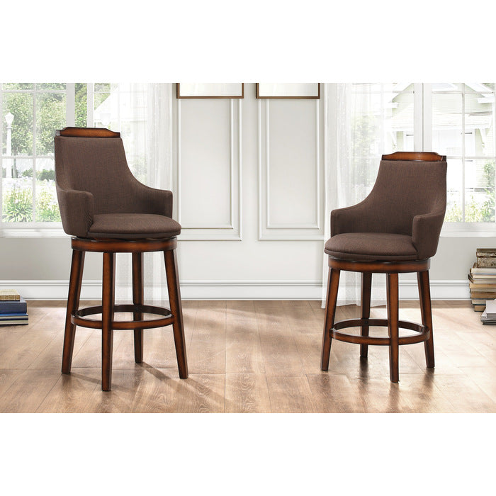 Bayshore Burnished Oak Swivel Pub Height Chair