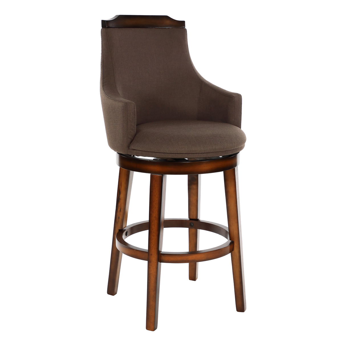 Bayshore Burnished Oak Swivel Pub Height Chair