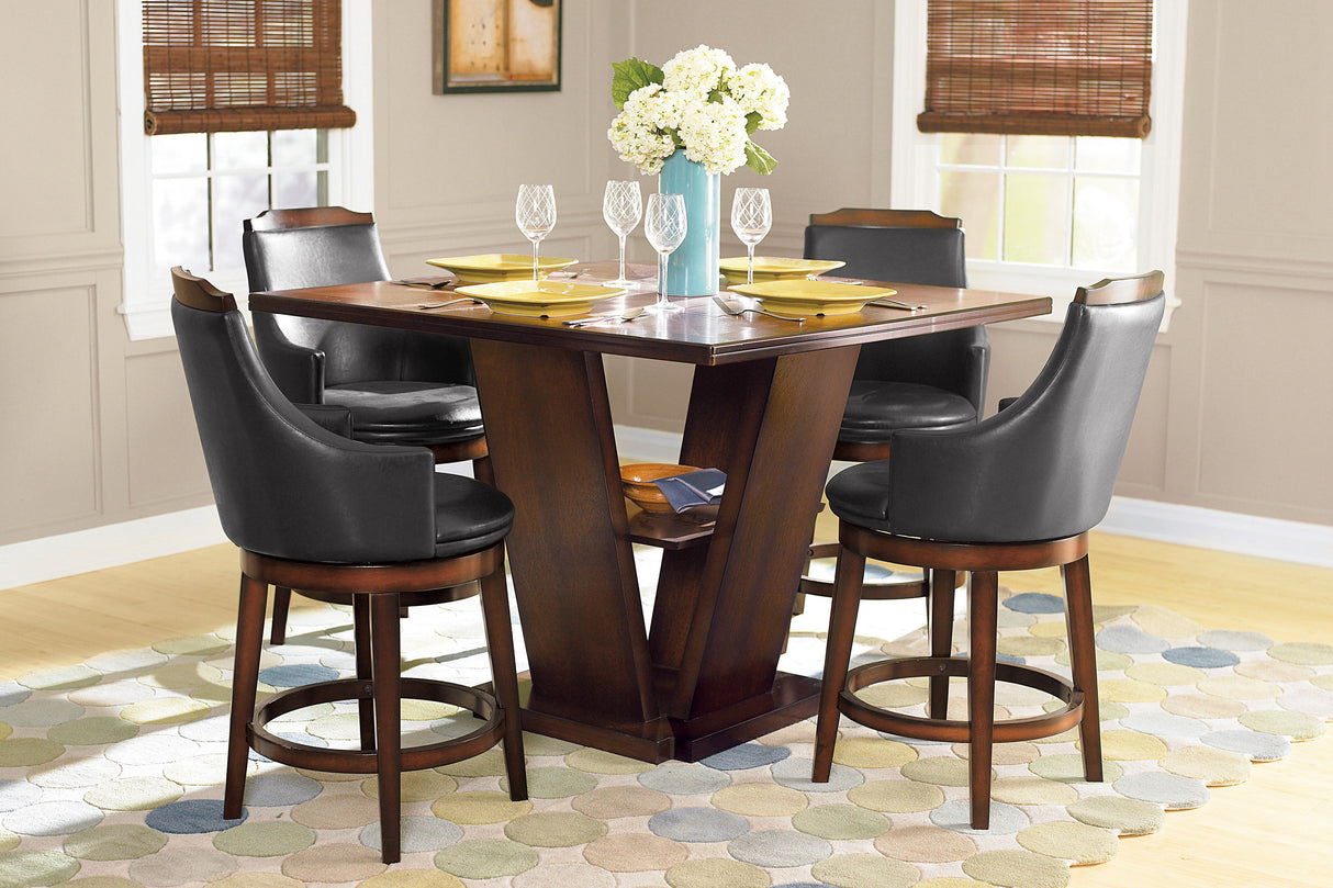 Bayshore Brown Swivel Counter Height Chair