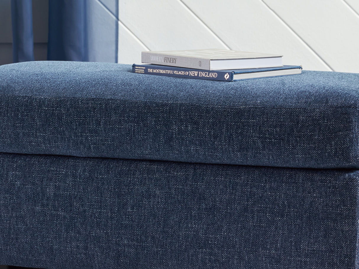 Evansley Navy Oversized Chair And Ottoman