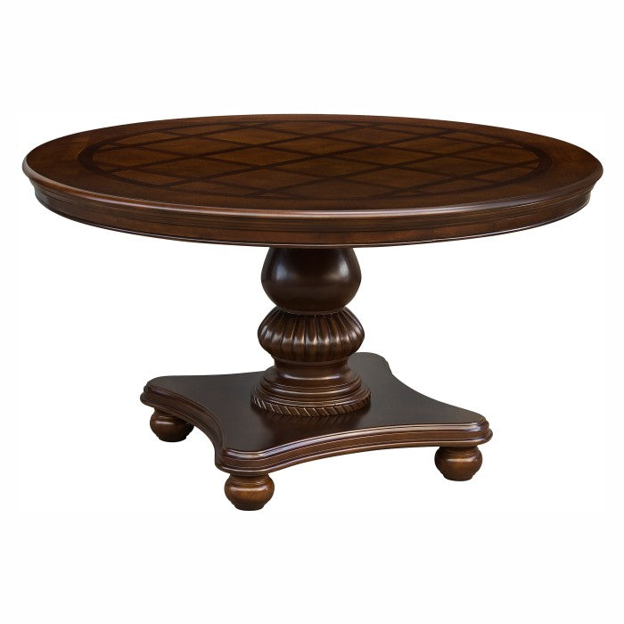 Lordsburg Brown Cherry Round Dining Table