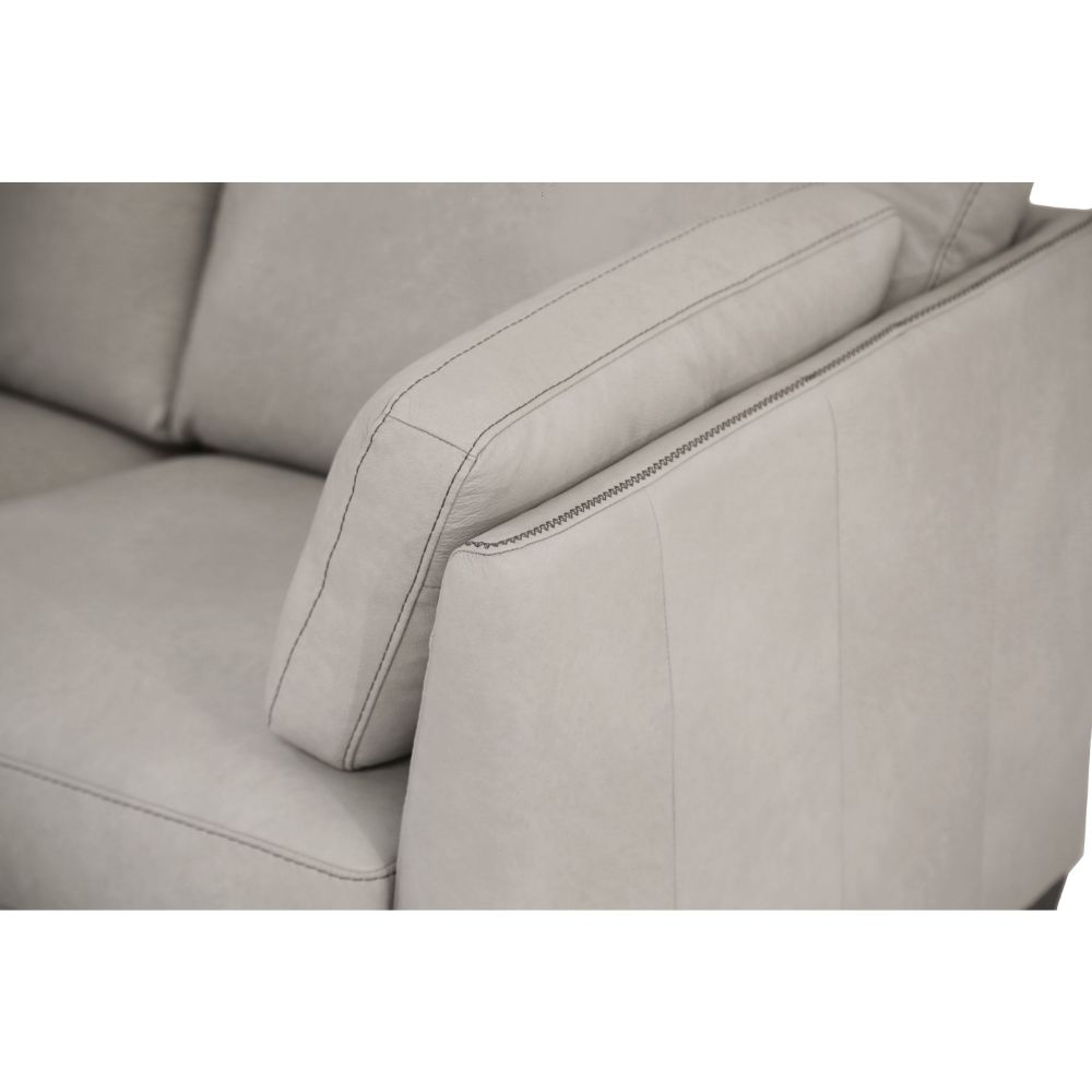 Matias Dusty White Leather Sofa