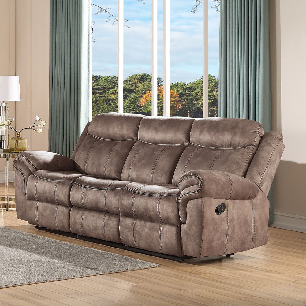 Zubaida Two Tone Chocolate Velvet Loveseat
