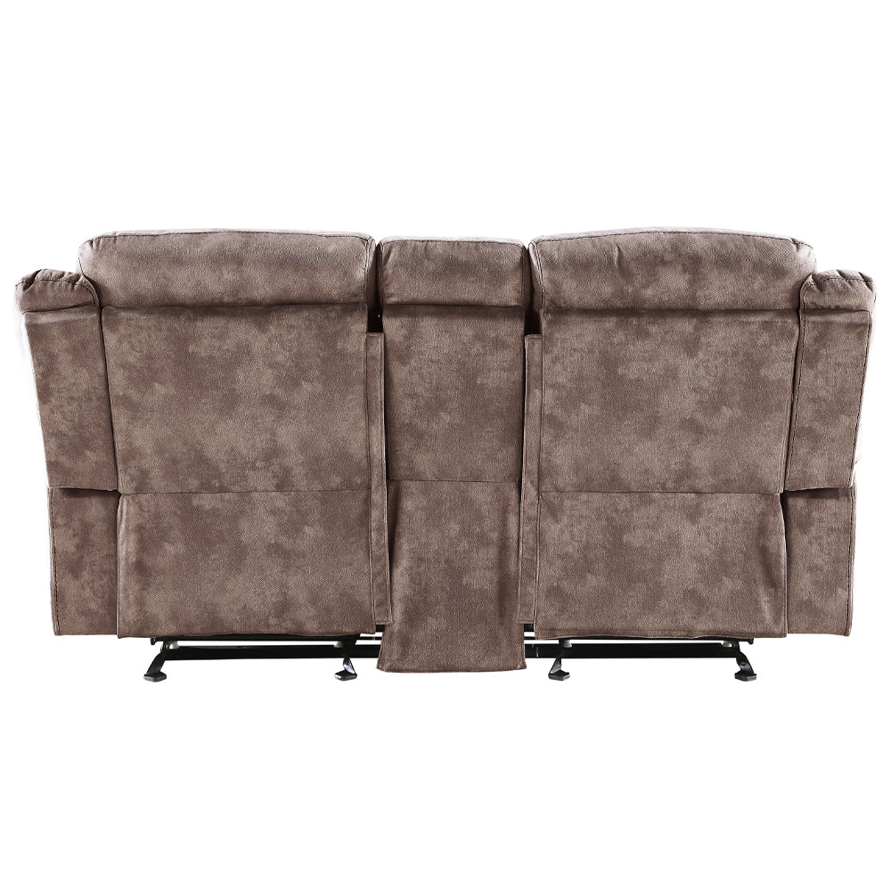 Zubaida Two Tone Chocolate Velvet Loveseat