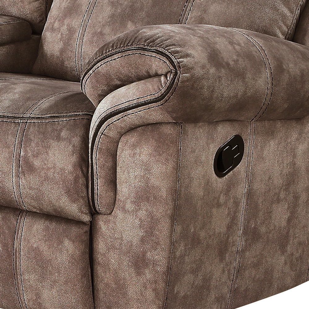 Zubaida Two Tone Chocolate Velvet Loveseat