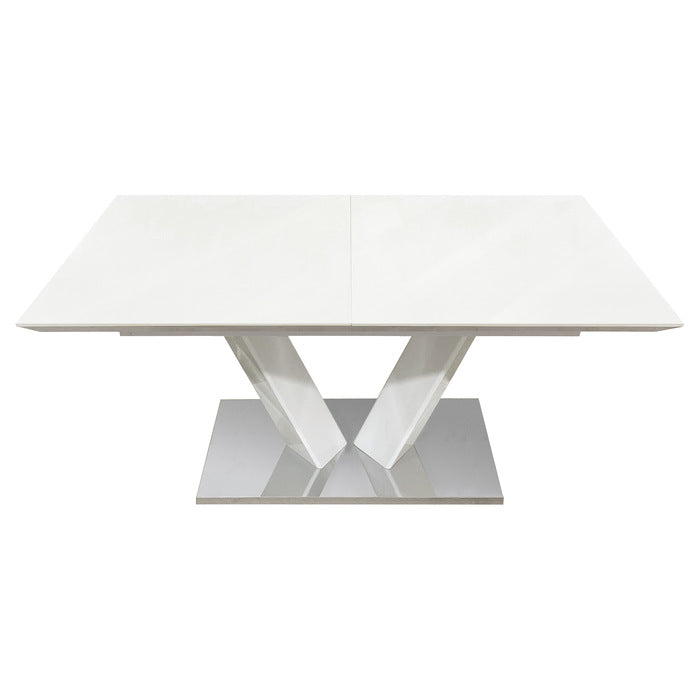 Yannis White High Gloss Dining Table