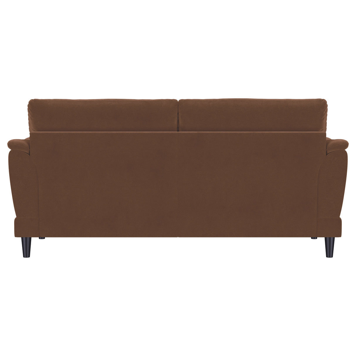 Selma Velvet Upholstered Crescent Arm Sofa Rust