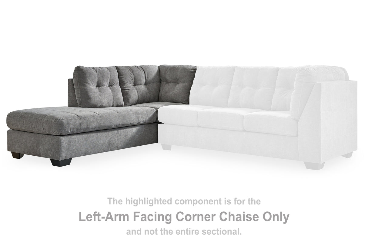 Marleton Gray Left-Arm Facing Corner Chaise