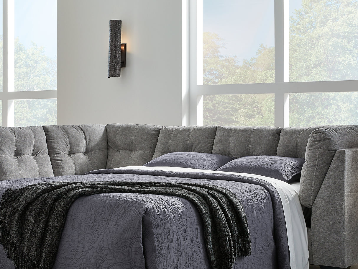 Marleton Gray 2-Piece Sleeper Left-Arm Facing Sectional With Chaise