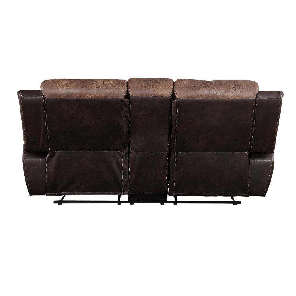 Jaylen Toffee & Espresso Polished Microfiber Loveseat