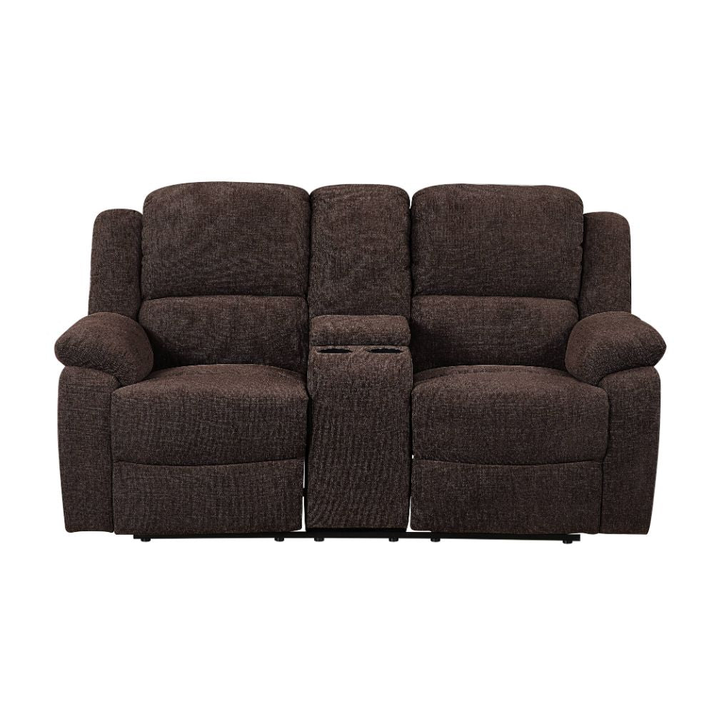 Madden Brown Chenille Loveseat