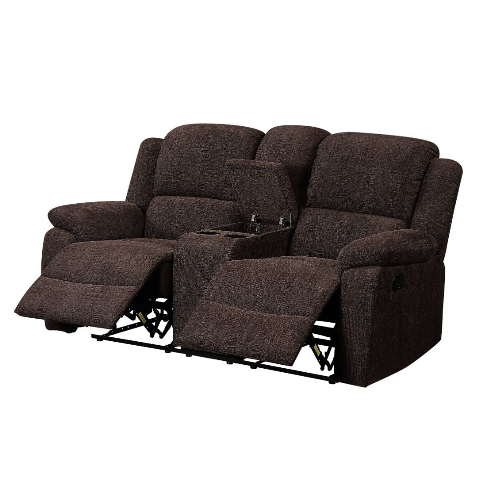 Madden Brown Chenille Loveseat