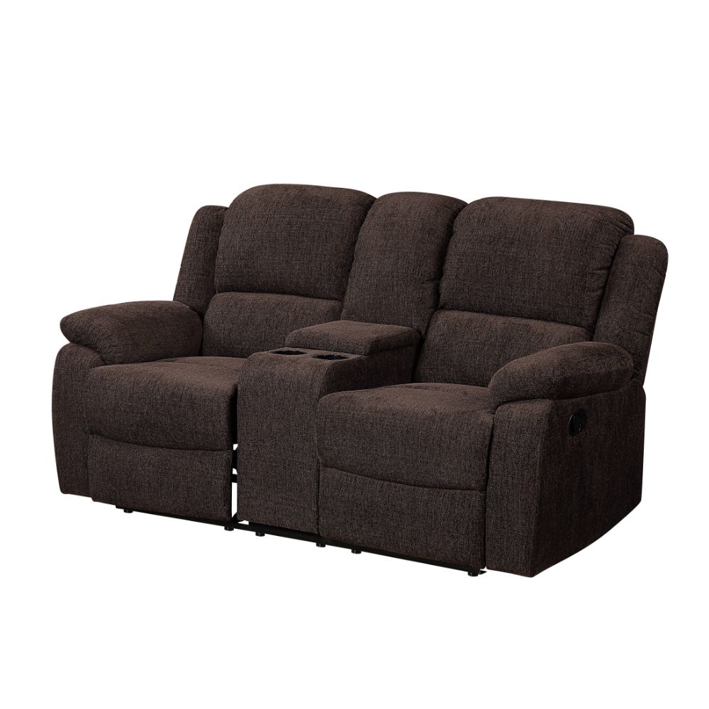 Madden Brown Chenille Loveseat