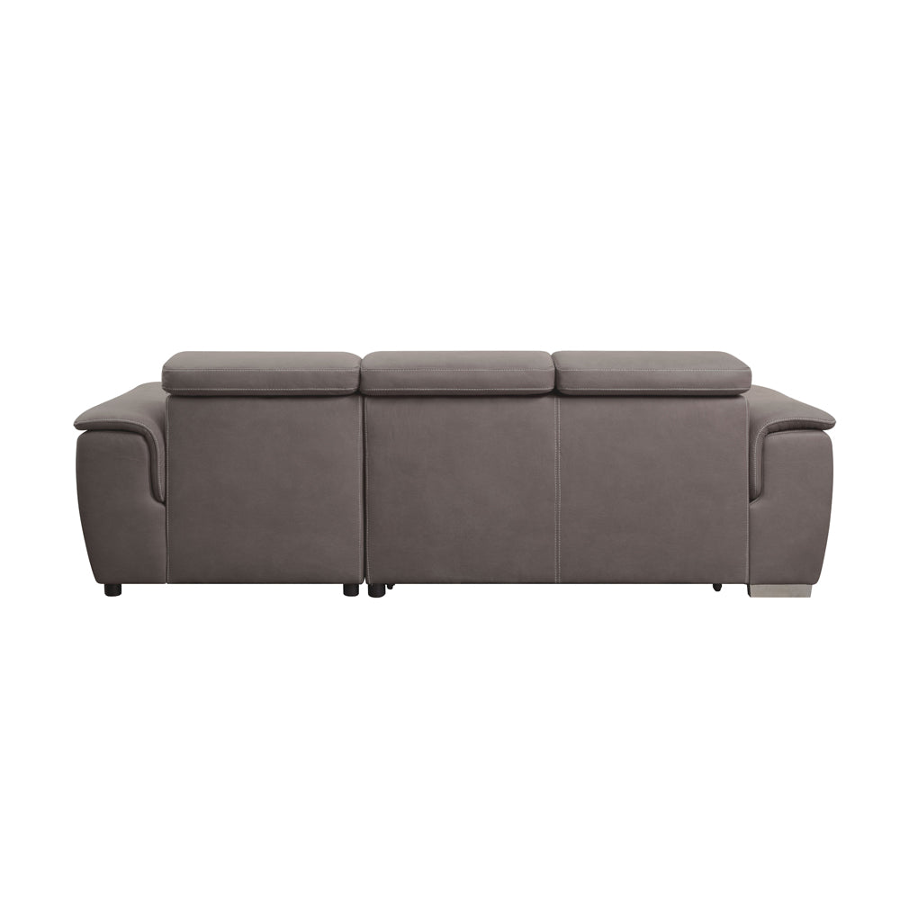 Haruko Light Brown Fabric Sectional Sofa
