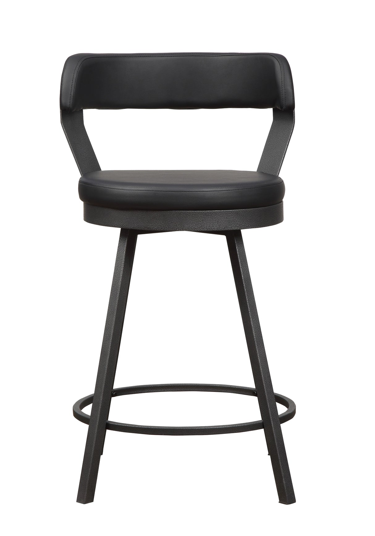 Appert Black/Dark Gray Swivel Counter Chair