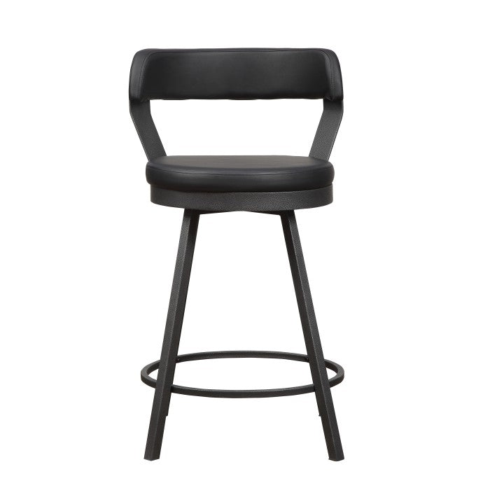 Appert Black/Dark Gray Swivel Counter Chair