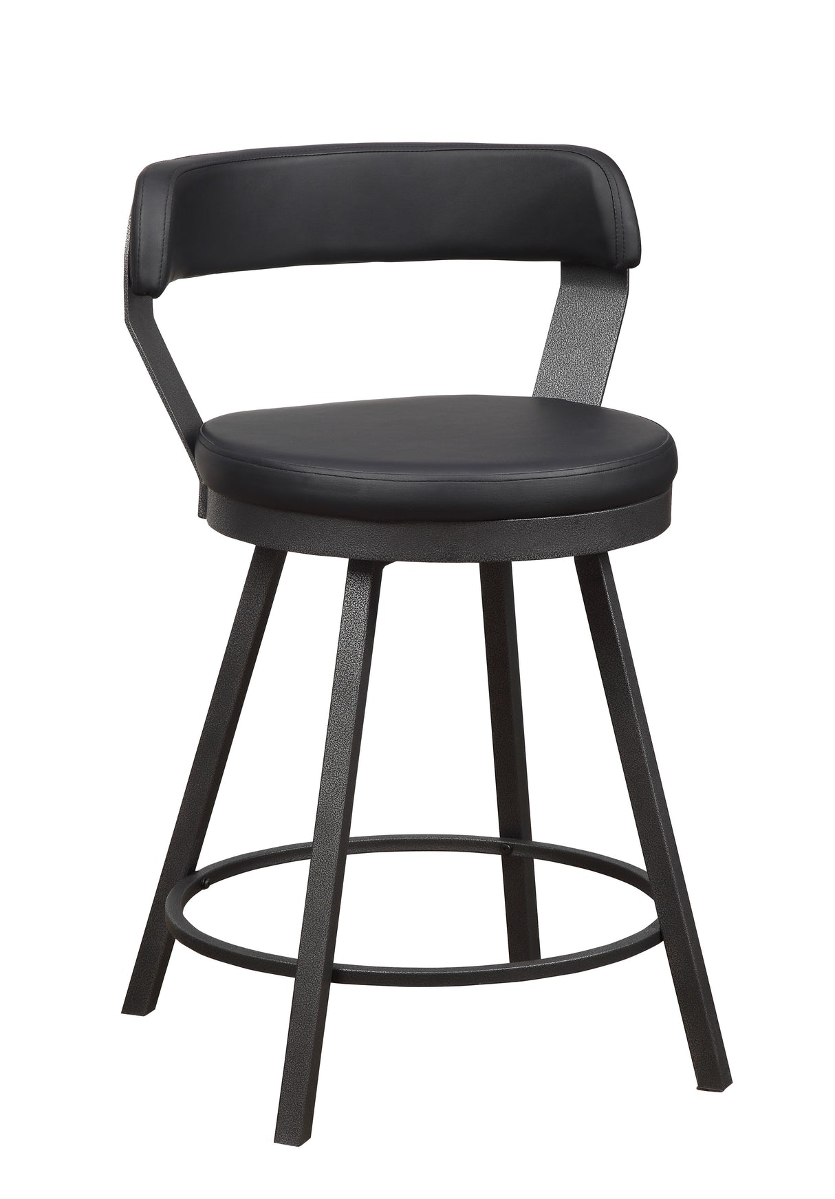 Appert Black/Dark Gray Swivel Counter Chair