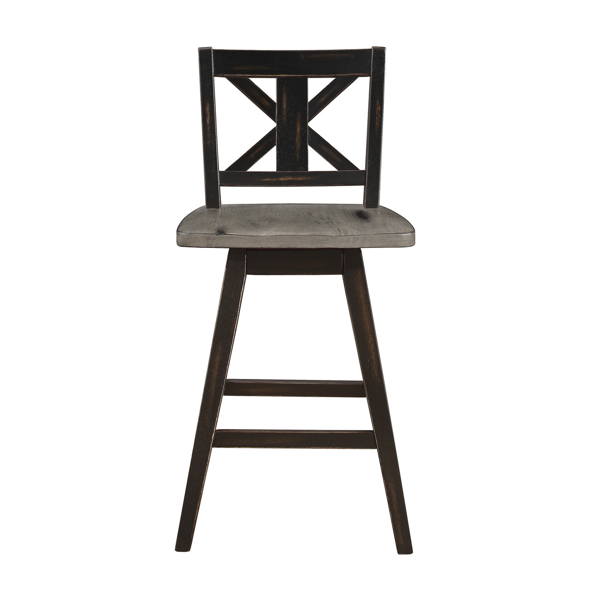 Amsonia Gray/Black Swivel Counter Chair