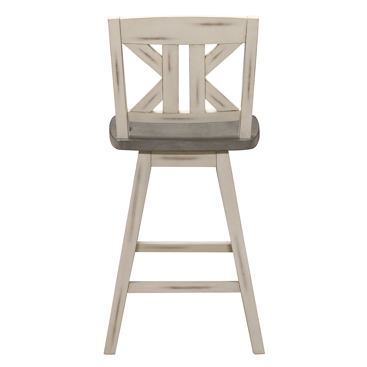 Amsonia White Swivel Pub Counter Height Chairs