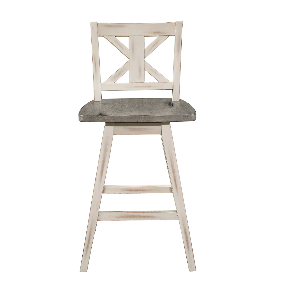 Amsonia Gray/White Swivel Counter Chair