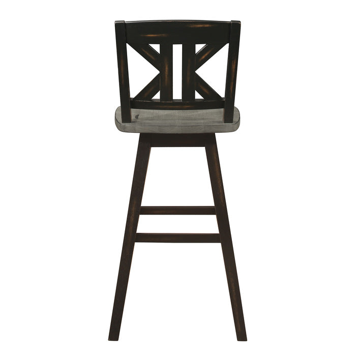 Amsonia Black Swivel Pub Counter Height Chairs