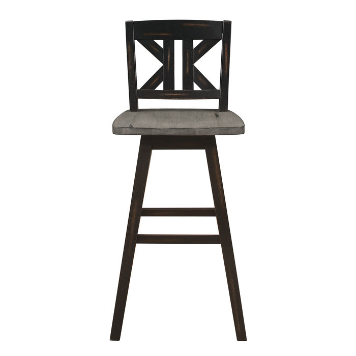 Amsonia Black Swivel Pub Counter Height Chairs