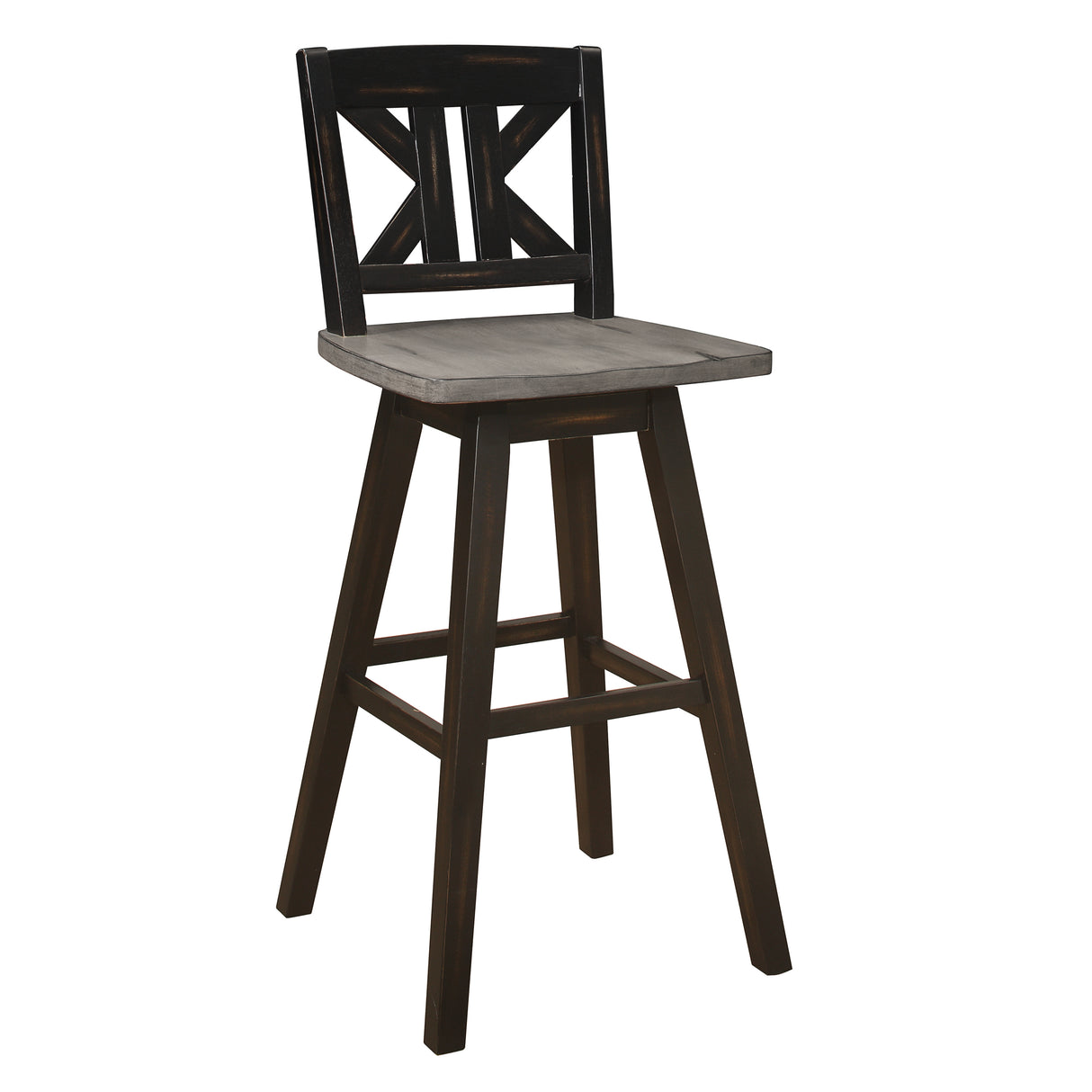 Amsonia Black Swivel Pub Counter Height Chairs