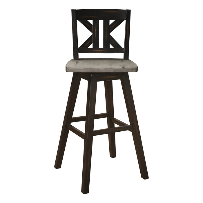 Amsonia Black Swivel Pub Counter Height Chairs