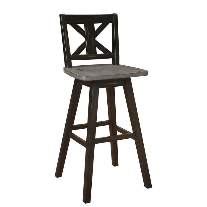 Amsonia Black Swivel Pub Counter Height Chairs