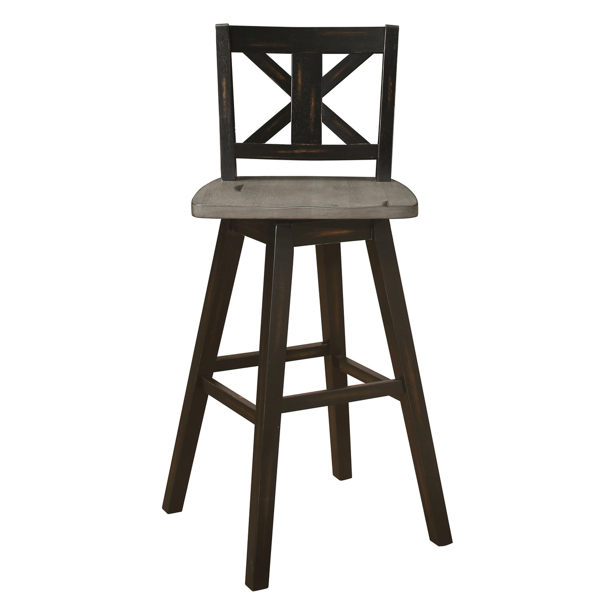 Amsonia Black Swivel Pub Counter Height Chairs