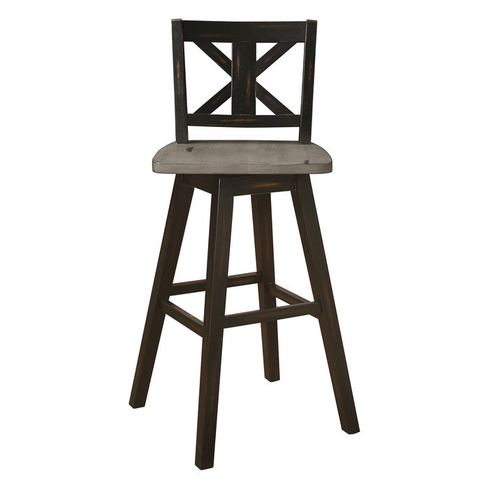 Amsonia Black Swivel Pub Counter Height Chairs