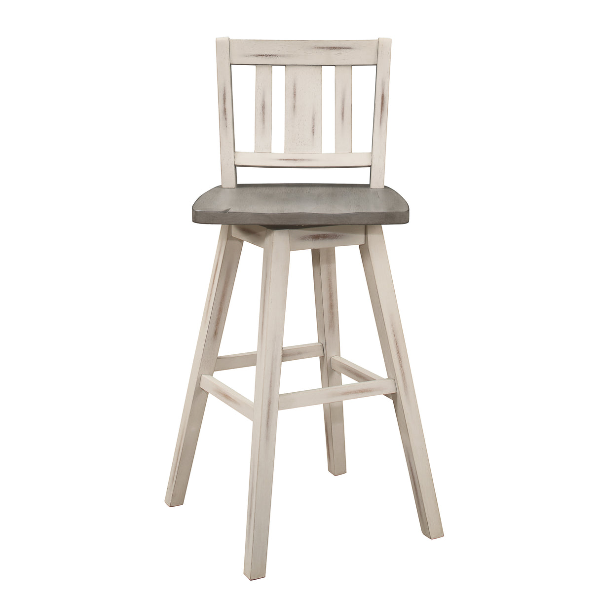 Amsonia White Swivel Pub Counter Height Chairs