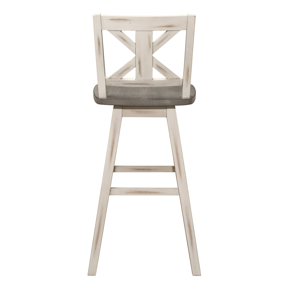 Amsonia White Swivel Pub Counter Height Chairs
