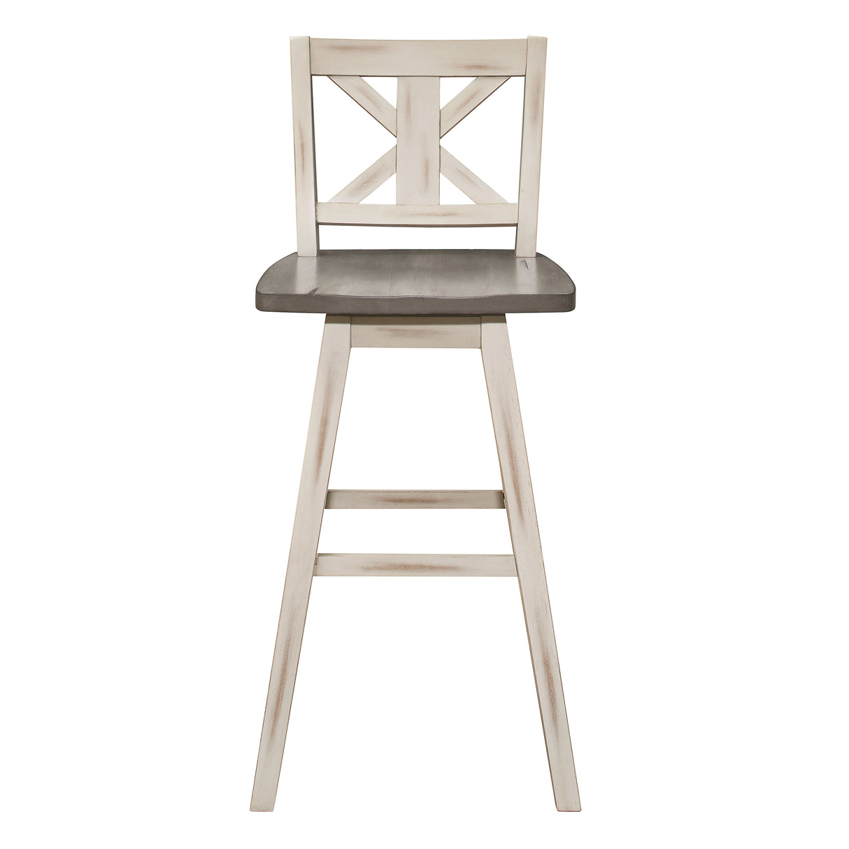 Amsonia White Swivel Pub Counter Height Chairs