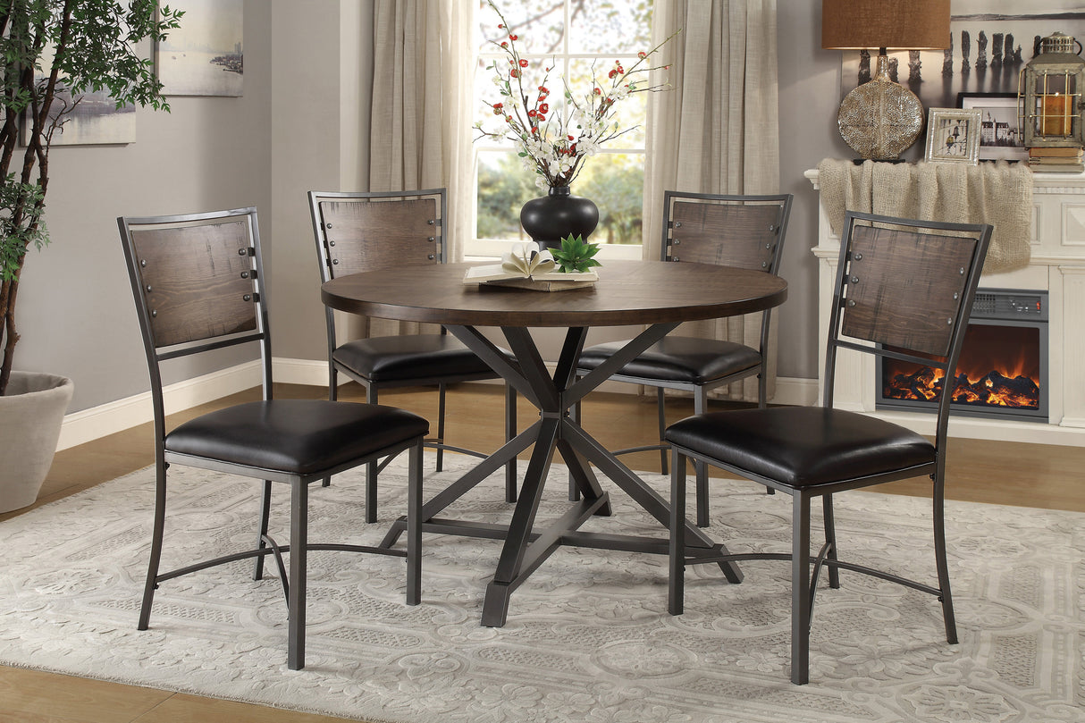 Fideo Brown Round Dining Table