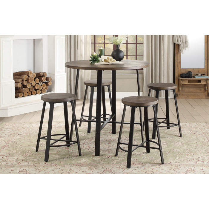 Chevre Brown/Gray Counter Chair, Set of 2