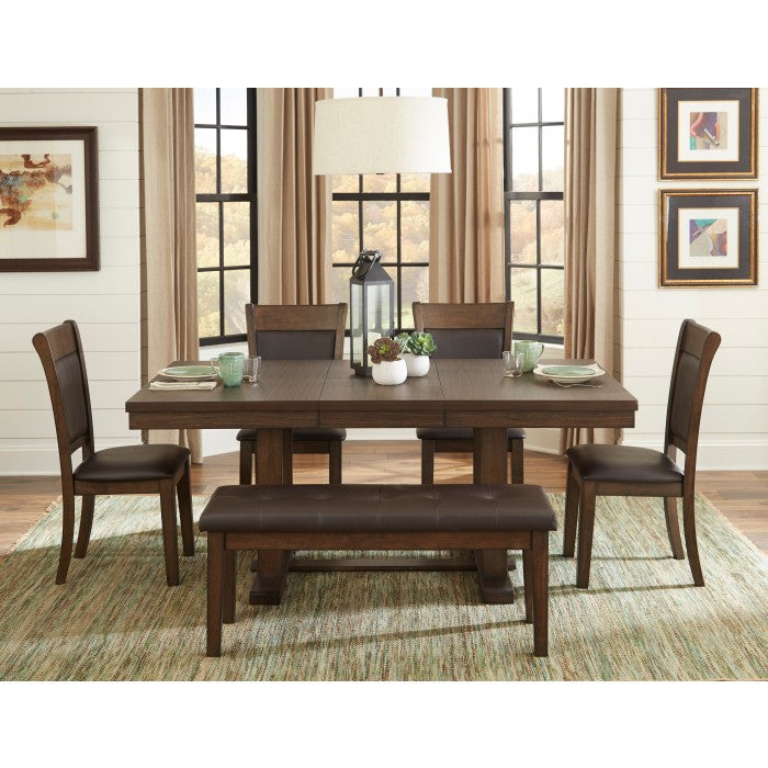 Wieland Rustic Brown Dining Bench